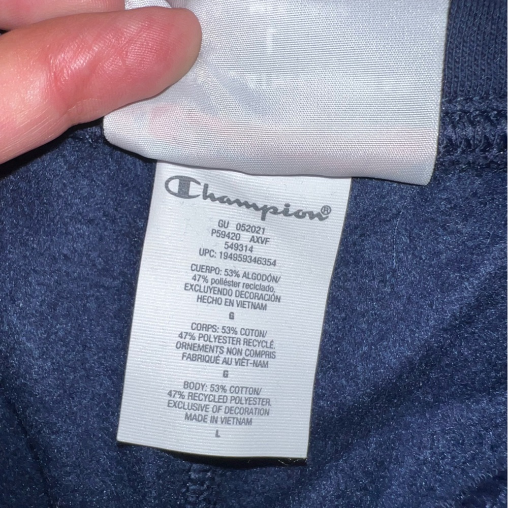 Champion Men’s Size Large Joggers. Blue w Camo Pockets NWT - Picture 6 of 9